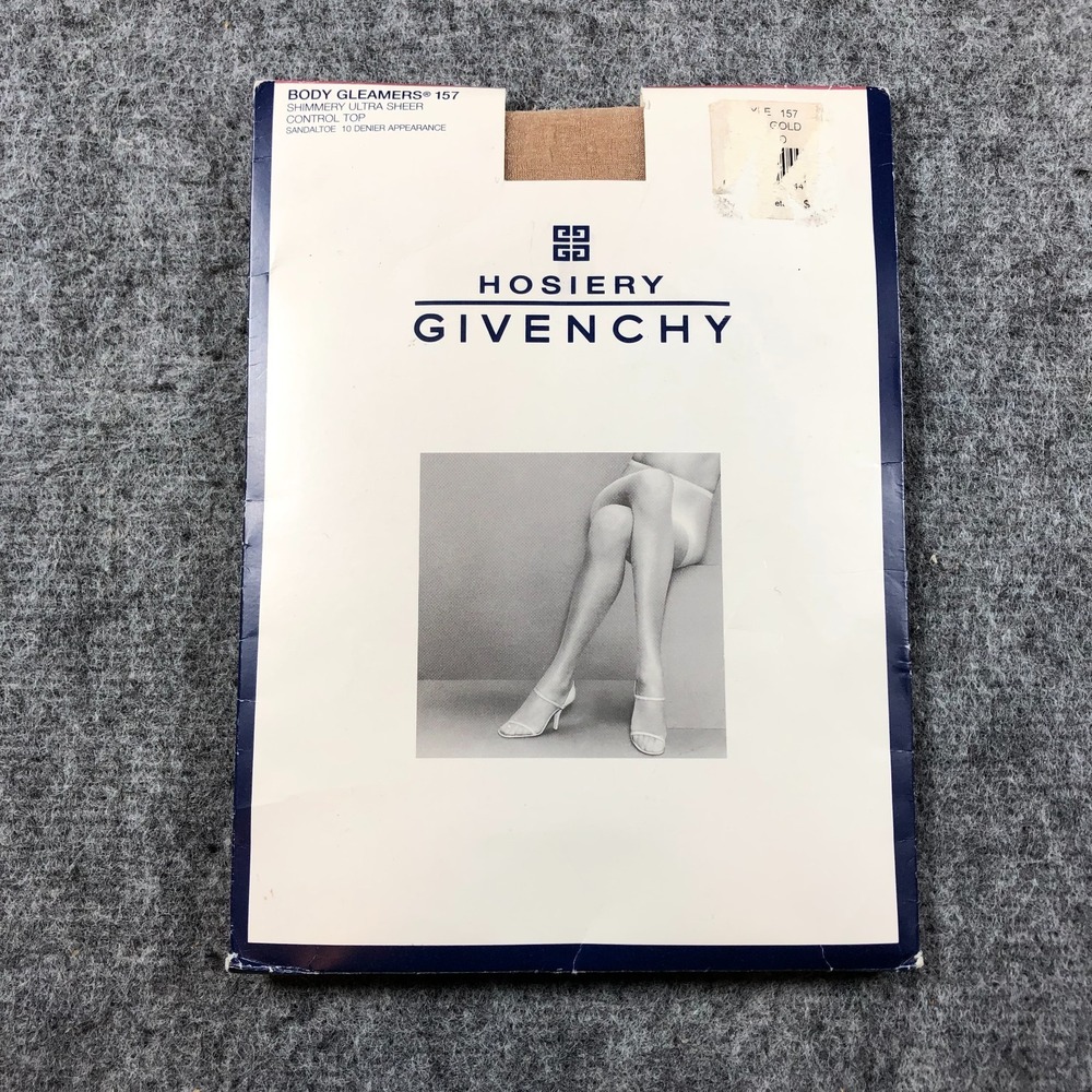 GIVENCHY Body Gleamers Shimmery Control Top Pantyhose Gold 157 Size A New